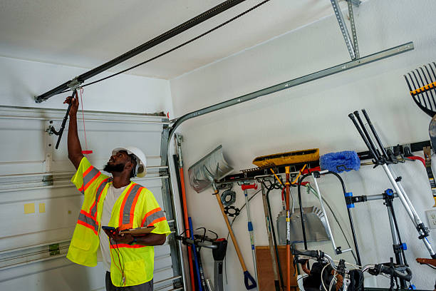Professional Garage Door Installation technician working in South Alamo, TX